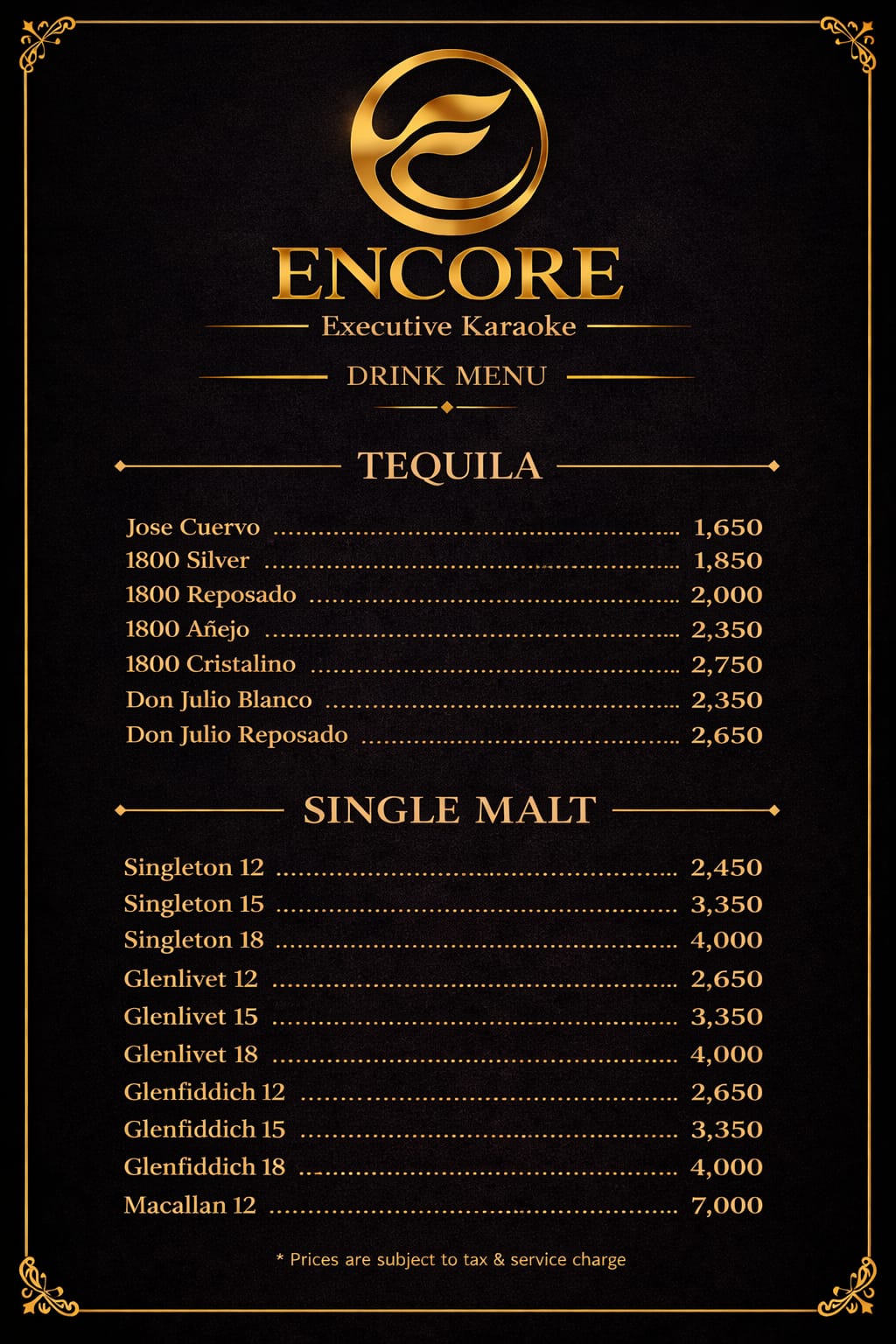 Menu - Encore Executive Karaoke (4) Menu - Encore Executive Karaoke (4)